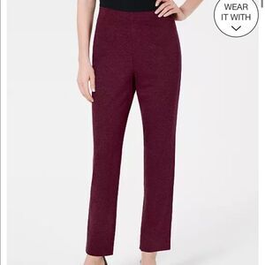 Karen Scott XLP Burgundy Pull On Comfort Sport Knit Pants